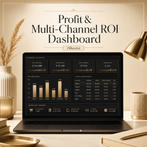 E-commerce Profit & Multi-Channel ROI Dashboard (Sheets)