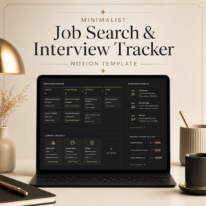 Minimalist Job Search & Interview Tracker (Notion)