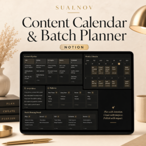 Social Media Content Calendar & Batch Planner (Notion)